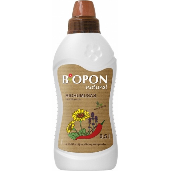 BIOPON biohumus universal ECO šķidrais mēslojums 500ml.