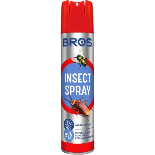 BROS Aerosols pret lidojošiem un rāpojošiem kukaiņiem 400ml.