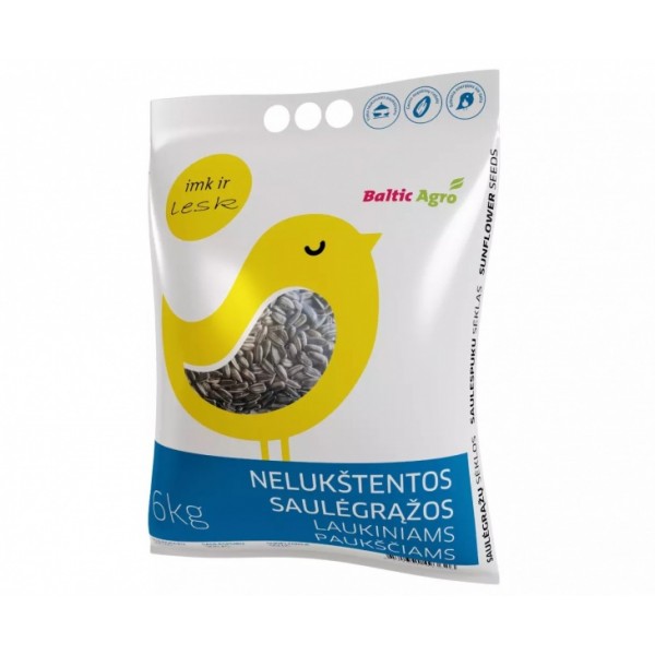 Putnu barība, nelobīta saulespuķe 6kg.