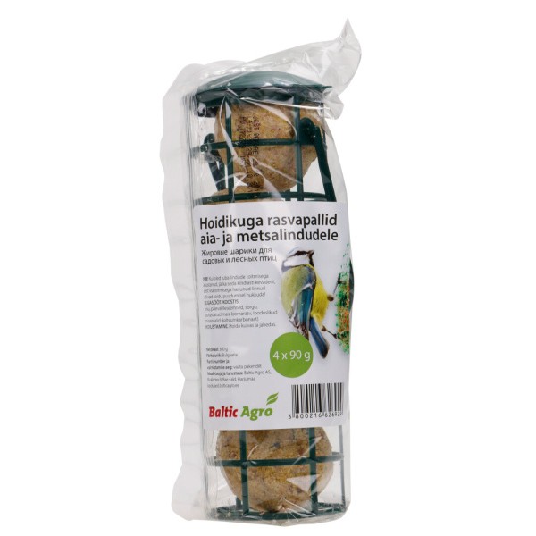 Plastmasas putnu barotava ar barīb "Fat Balls" 4 x 90g