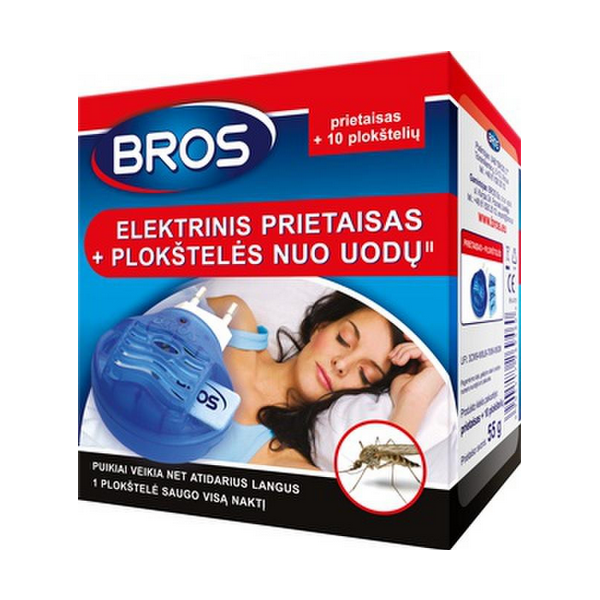 BROS Elektriskais fumigators + moskītu plāksnes 10 gab.