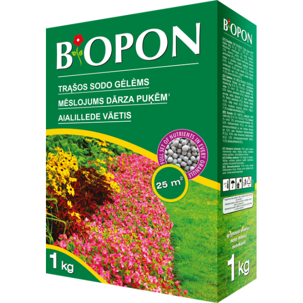 BIOPON mēslojums dārza puķēm 1kg