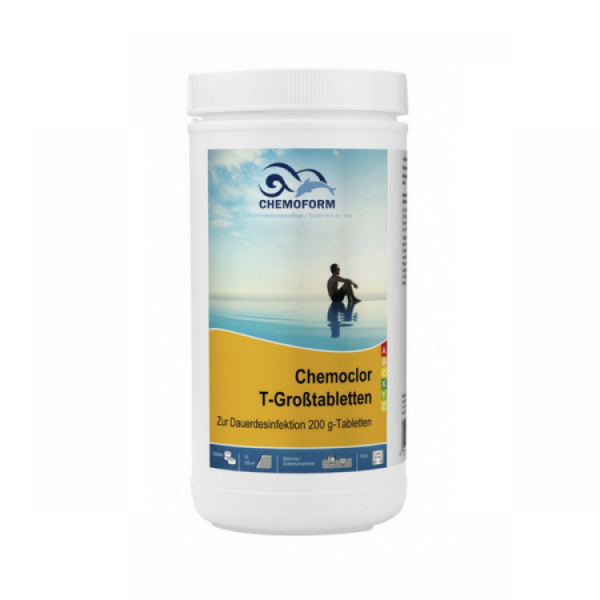 Chemoclor T - lēni šķīstošas hlora tabletes (200g). 1kg
