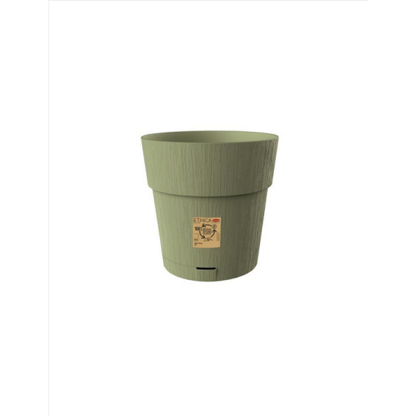 ETHICA plastmasas stādu stādītājs ar šķīvi 20cm. Zaļš
