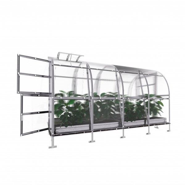 Šiltnamis KLASIKA Slim - 4 mm storio kanalinis polikarbonatas - 2 x 4 m (8 m²)