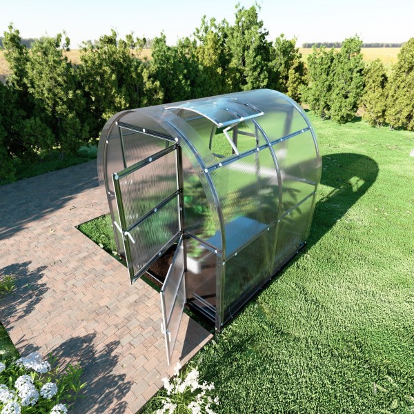 Šiltnamis KLASIKA Slim - 4 mm storio kanalinis polikarbonatas - 2 x 8 m (16 m²)