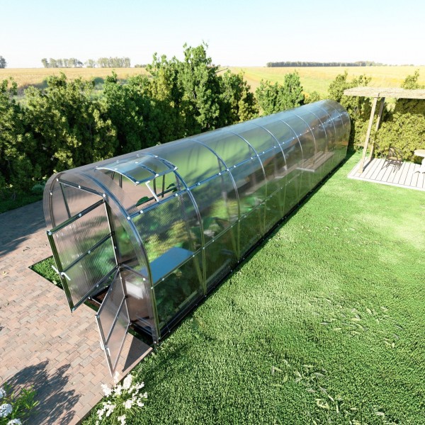 Šiltnamis KLASIKA Slim - 4 mm storio kanalinis polikarbonatas - 2 x 8 m (16 m²)