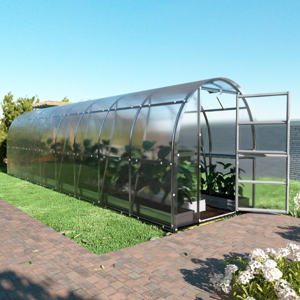 Šiltnamis KLASIKA Slim - 6 mm storio kanalinis polikarbonatas - 2 x 8 m (16 m²)