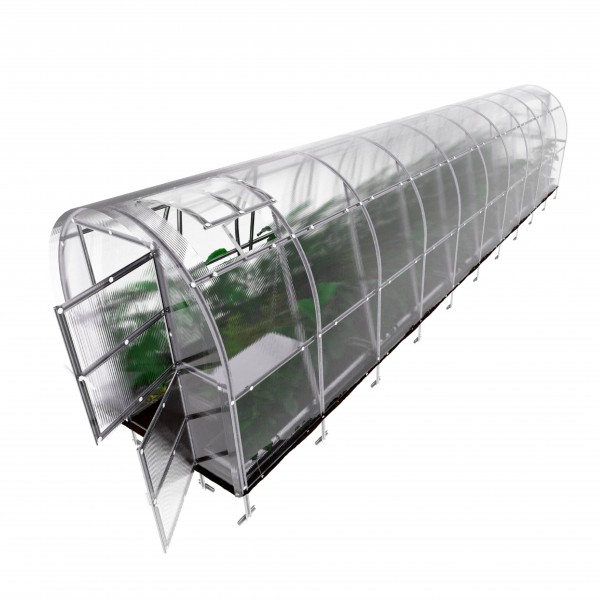 Šiltnamis KLASIKA Slim - 6 mm storio kanalinis polikarbonatas - 2 x 10 m (20 m²)