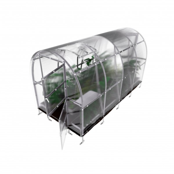 Šiltnamis KLASIKA Slim - 6 mm storio kanalinis polikarbonatas - 2 x 12 m (24 m²)