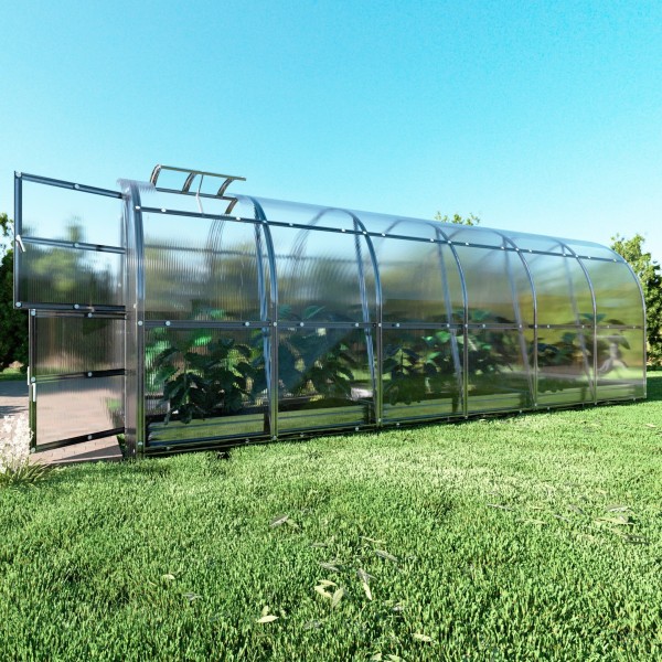 Šiltnamis KLASIKA Slim - 6 mm storio kanalinis polikarbonatas - 2 x 12 m (24 m²)