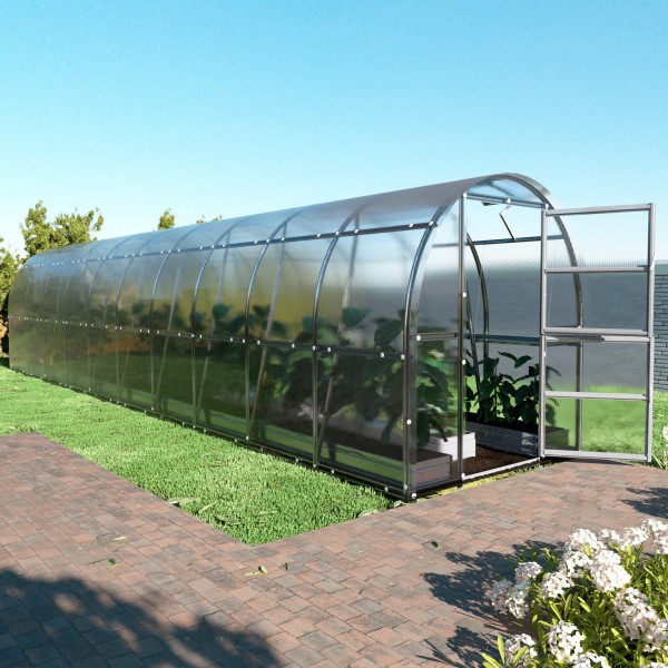 Šiltnamis KLASIKA Slim - 6 mm storio kanalinis polikarbonatas - 2 x 12 m (24 m²)