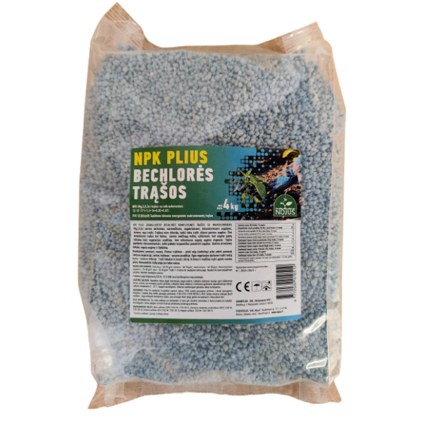 NPK Plius 12-12-17 Universāls mēslojums bez hlora. 4 kg