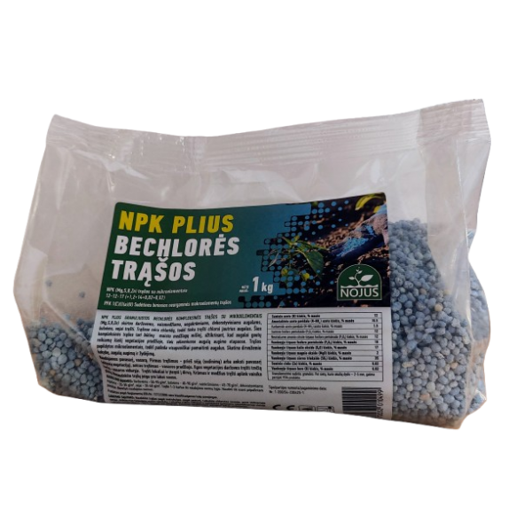 NPK Plius 12-12-17 Universāls mēslojums bez hlora. 1kg