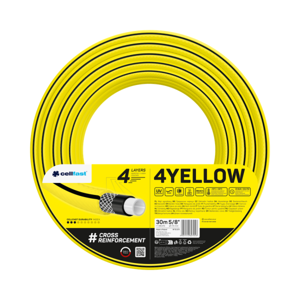 Cellfast Soda šļūtene 4YELLOW 5/8" 30m