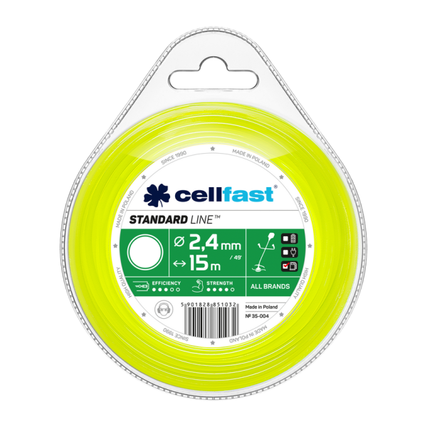 Cellfast aukla trimmeriem STANDARD 2,4 mm x 15 m