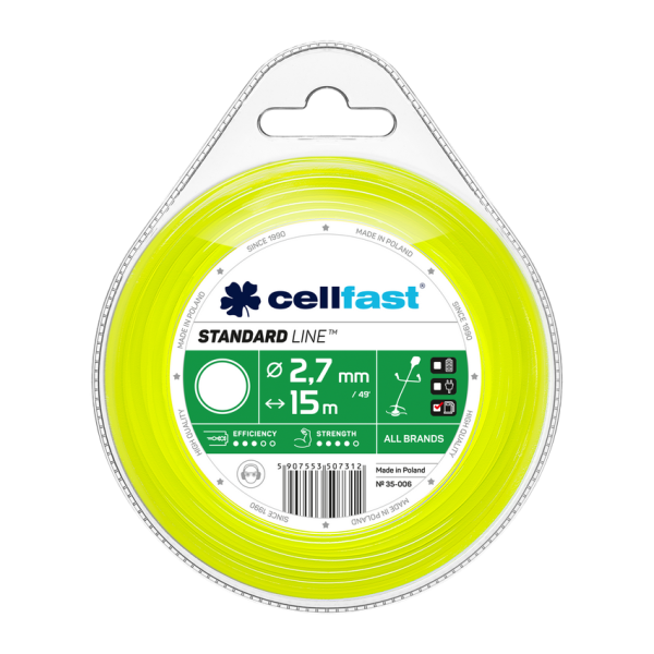 Cellfast aukla trimmeriem STANDARD 2,7 mm x 15 m