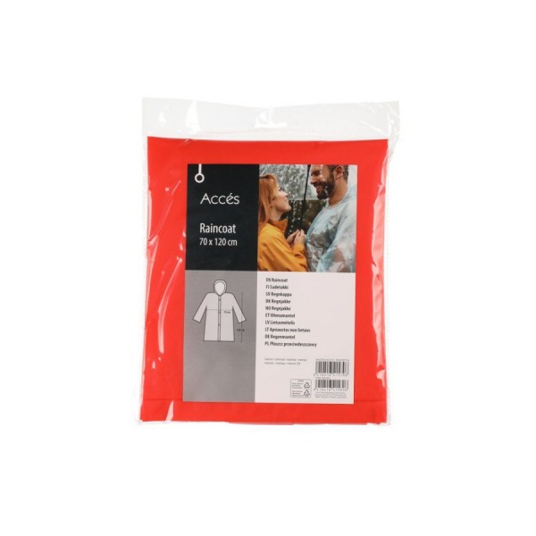 ACCES vyriškas lietpaltis raudonas 90 x 120 cm