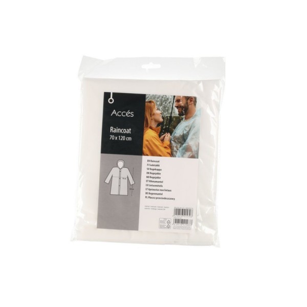 ACCES vyriškas lietpaltis baltas 90 x 120 cm