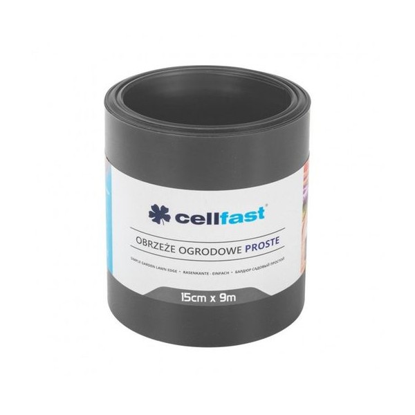 Cellfast dārza zāliena apmale, pelēka, 15 cm x 9 m