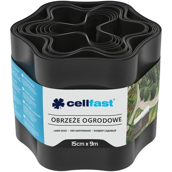 Cellfast sodo vejos apvadas juodas 15 cm x 9 m