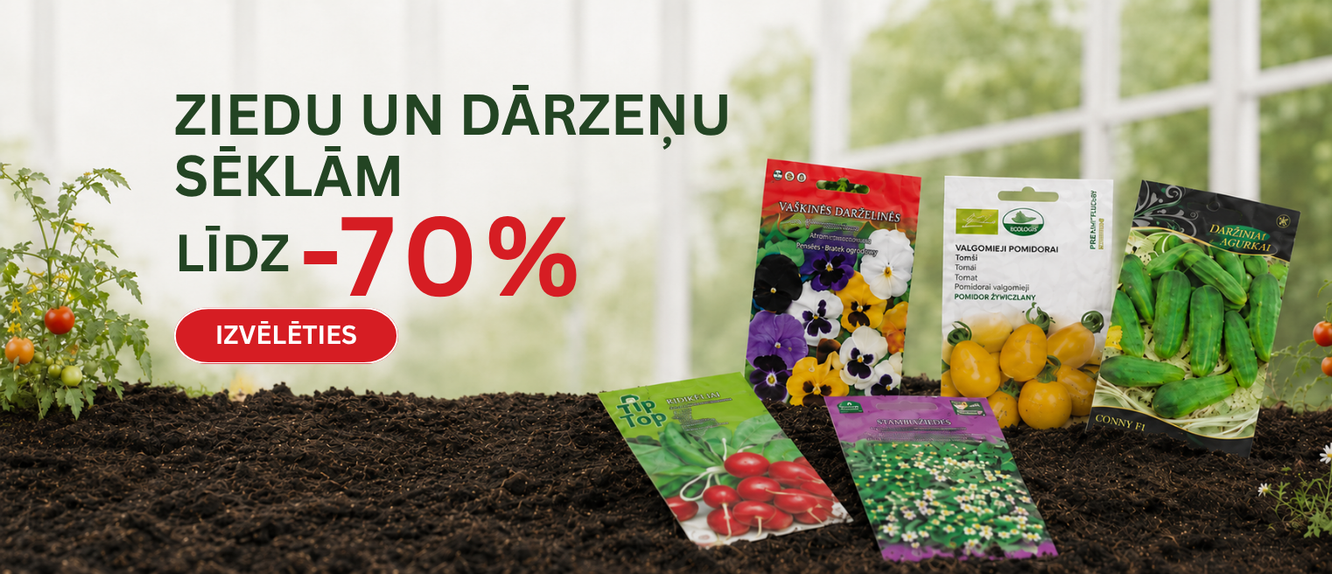 Sėklos -70% LV
